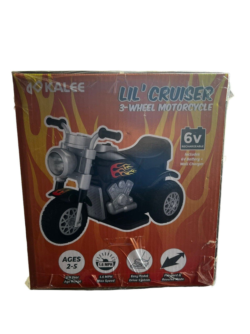 Load image into Gallery viewer, Kalee 6V Black Little Cruiser Motorcycle - Battery Powered Ride-On for Ages 2-5
