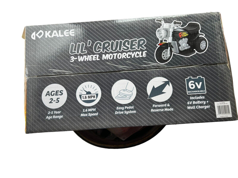 Load image into Gallery viewer, Kalee 6V Black Little Cruiser Motorcycle - Battery Powered Ride-On for Ages 2-5
