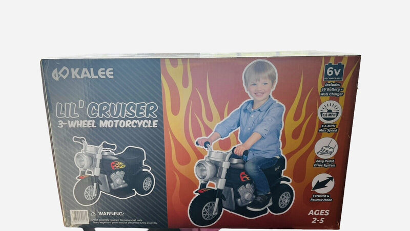 Load image into Gallery viewer, Kalee 6V Black Little Cruiser Motorcycle - Battery Powered Ride-On for Ages 2-5
