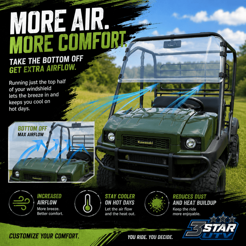 Load image into Gallery viewer, Kawasaki Mule 4000/4010 Trans - 2 Pc General-Purpose Windshield
