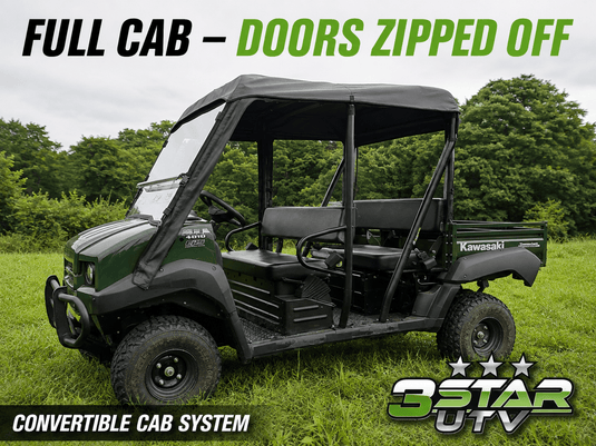 Kawasaki Mule 4000/4010 Trans - Full Cab Enclosure for Hard Windshield