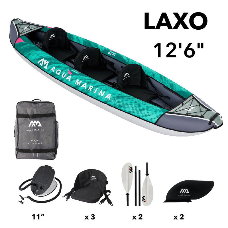 Load image into Gallery viewer, Aqua Marina LAXO 12'6" Inflatable Recreational Kayak
