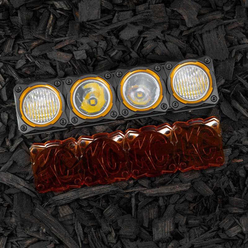 Load image into Gallery viewer, KC HiLiTES FLEX ERA LED Light Bar 10in. Light Shield - Amber (SHIELD ONLY)
