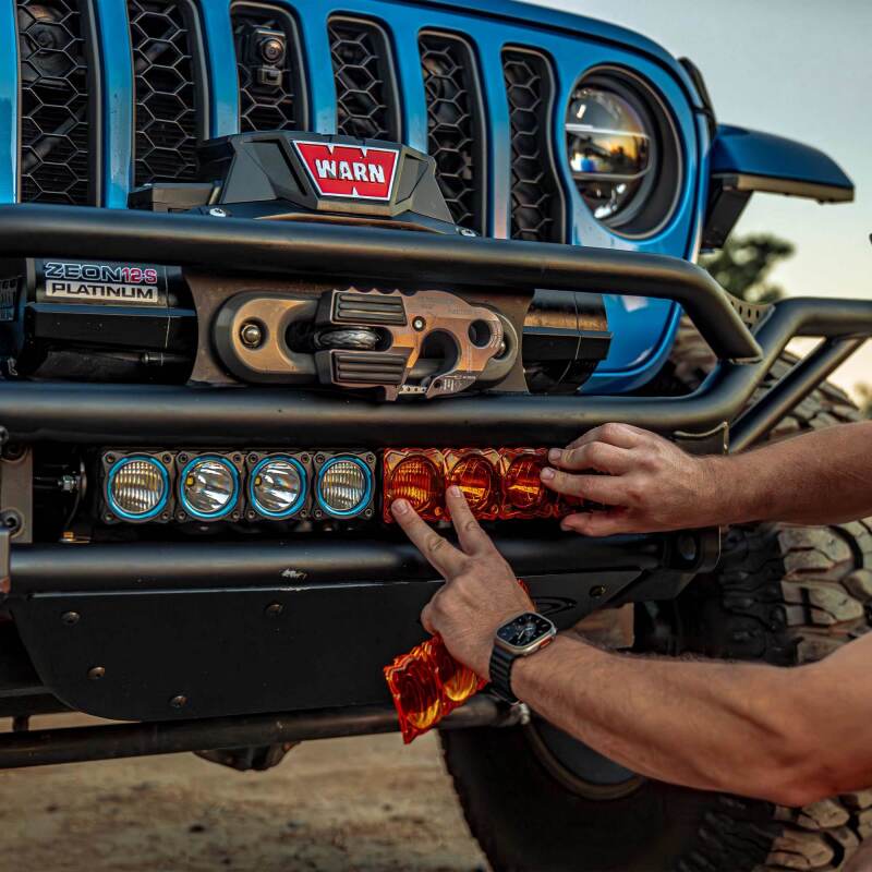 Load image into Gallery viewer, KC HiLiTES FLEX ERA LED Light Bar 10in. Light Shield - Amber (SHIELD ONLY)
