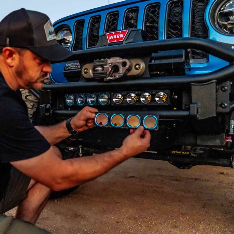 Load image into Gallery viewer, KC HiLiTES FLEX ERA LED Light Bar Bezel Kit for 10in. Segments - Blue
