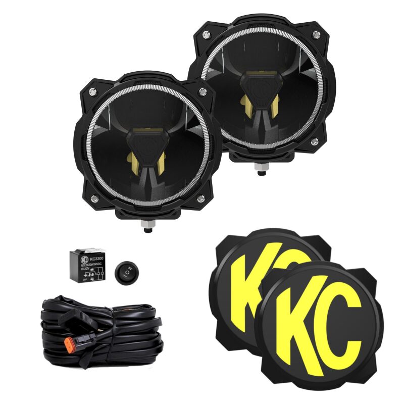 Load image into Gallery viewer, KC HiLiTES Gravity Titan LED 6in. - Pair Pack (Wide-40 Beam)
