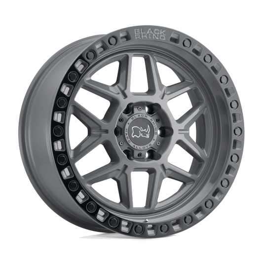 Black Rhino Hard Alloys Kelso Battleship Gray W/ Black Ring