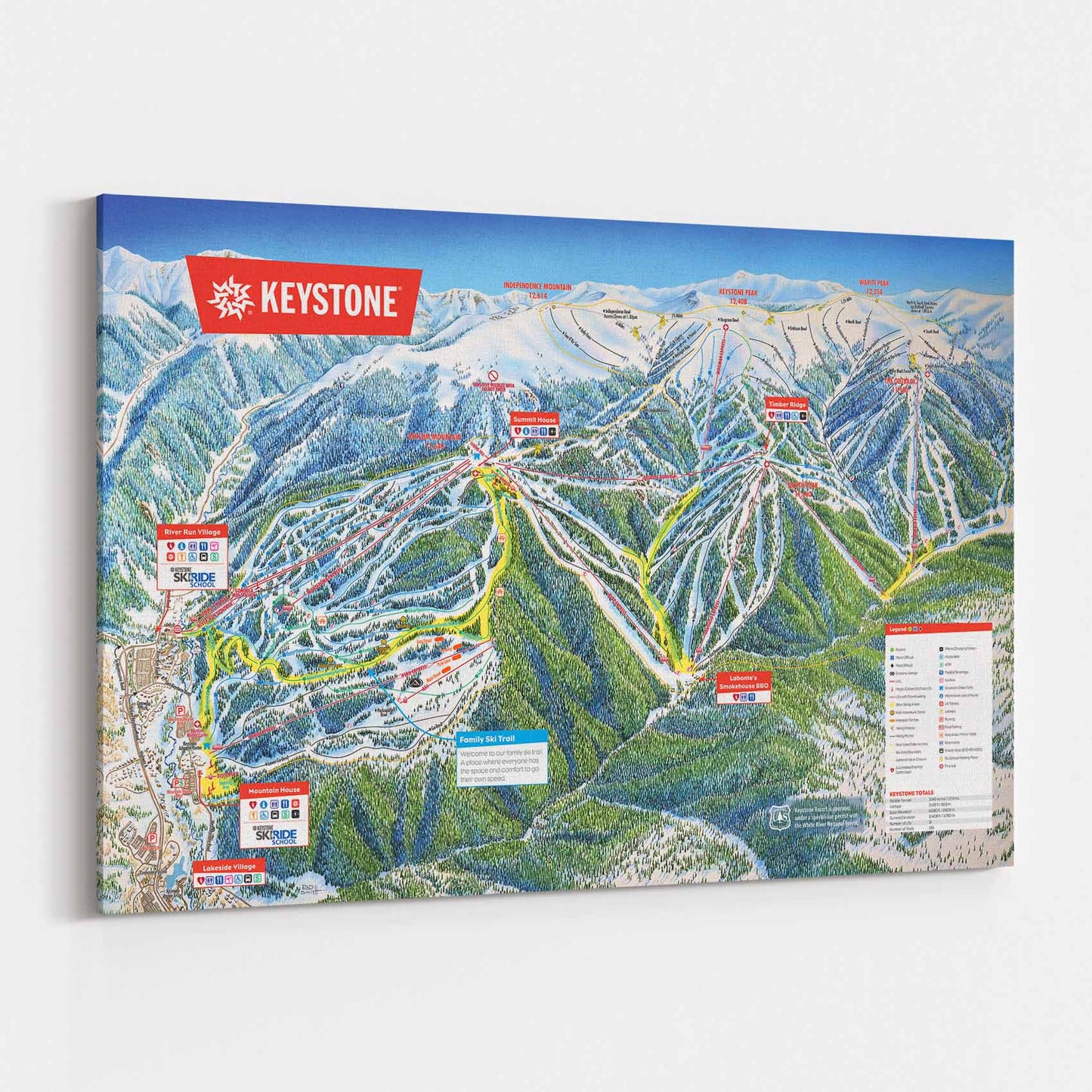 Keystone Ski Resort Trail Map Poster
