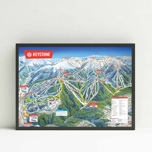 Keystone Ski Resort Trail Map Poster