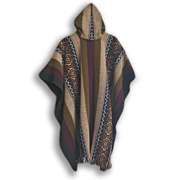 Load image into Gallery viewer, Khaki and Lilac LLAMA Poncho
