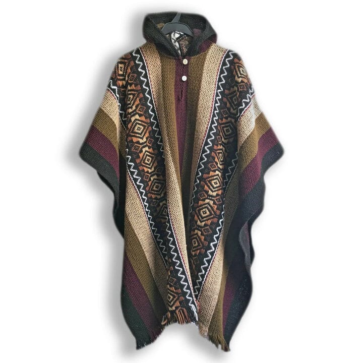 Load image into Gallery viewer, Khaki and Lilac LLAMA Poncho
