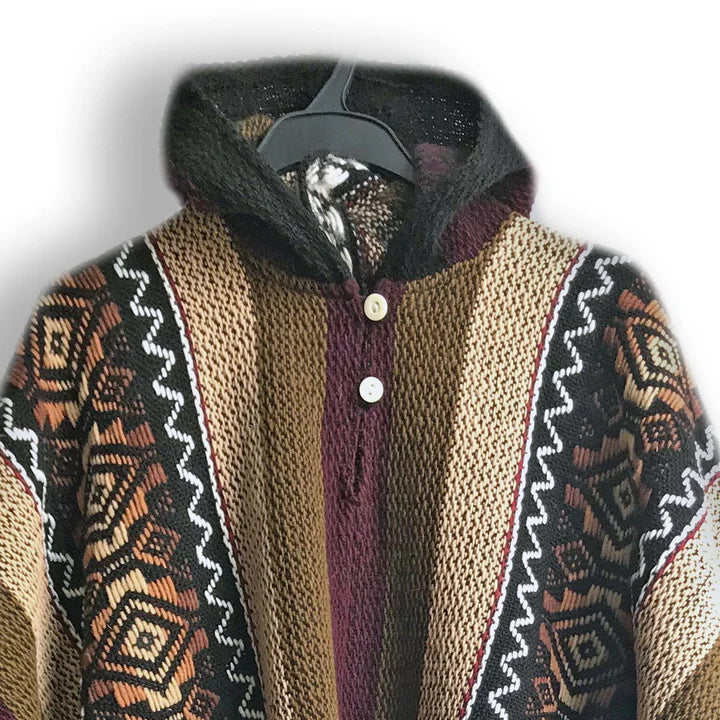 Load image into Gallery viewer, Khaki and Lilac LLAMA Poncho
