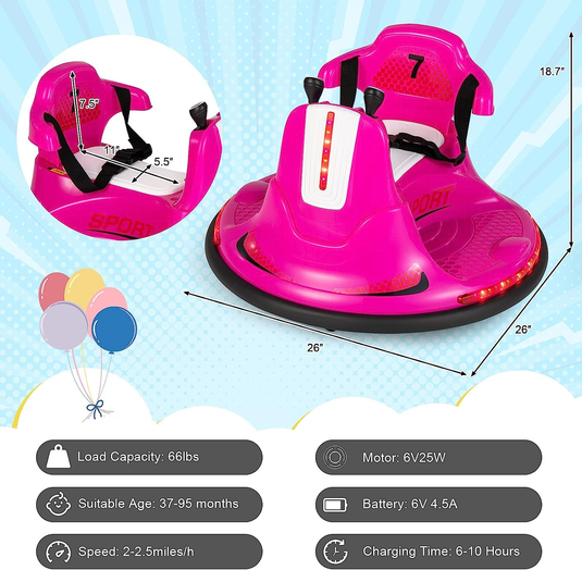 Kid-Friendly Remote Control Bumper Car: Battery-Powered Electric Vehicle for Endless Fun!