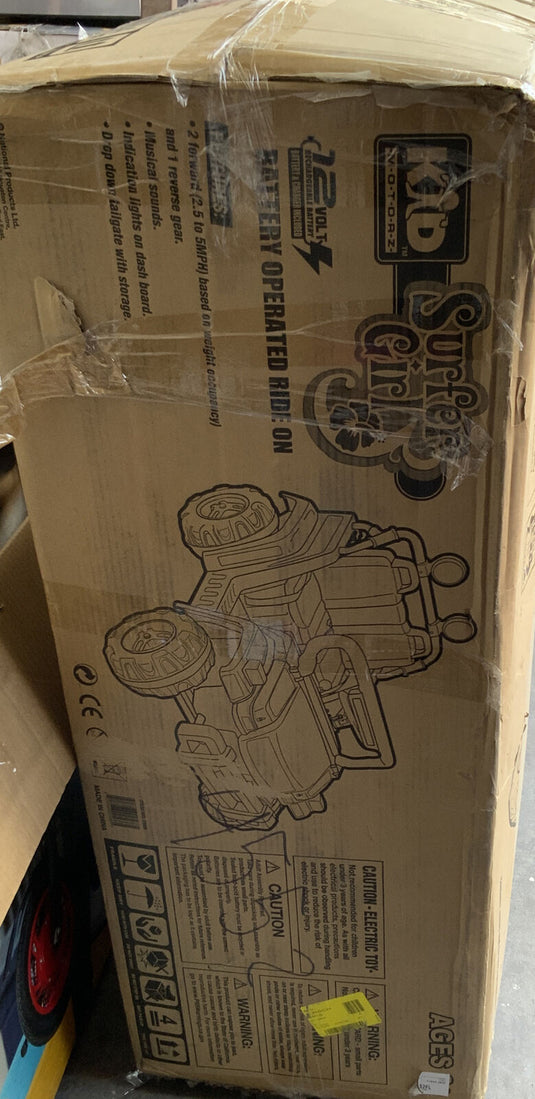 Kid Motorz 12V Surfer Girl 4x4 Ride-On - Pink, Brand New in Distressed Box