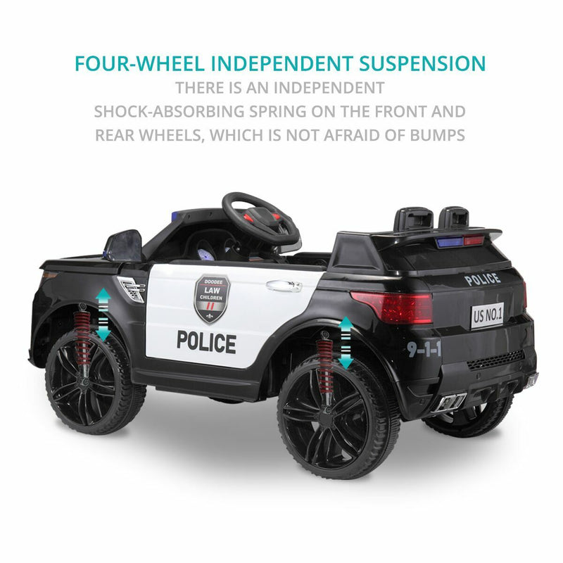 Load image into Gallery viewer, Kid Ride on Police Car with Parental Remote Control - 12V Battery Powered Electric Truck
