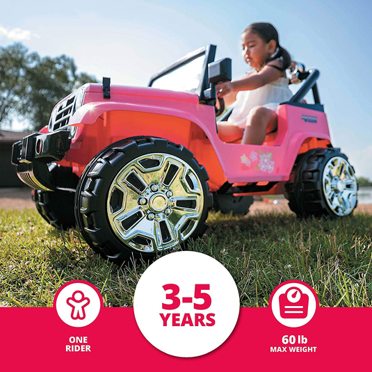 Kid Trax Beach Cruiser 4X4 Child Ride-On Car for Ages 3-5, Up to 60 lbs.