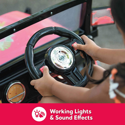 Kid Trax Beach Cruiser 4X4 Child Ride-On Car for Ages 3-5, Up to 60 lbs.