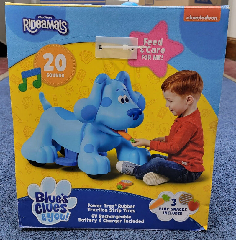 Load image into Gallery viewer, Kid Trax Blue&#39;s Clues Rideamals Interactive Ride-On Toy with Snack Time Feature - Brand New
