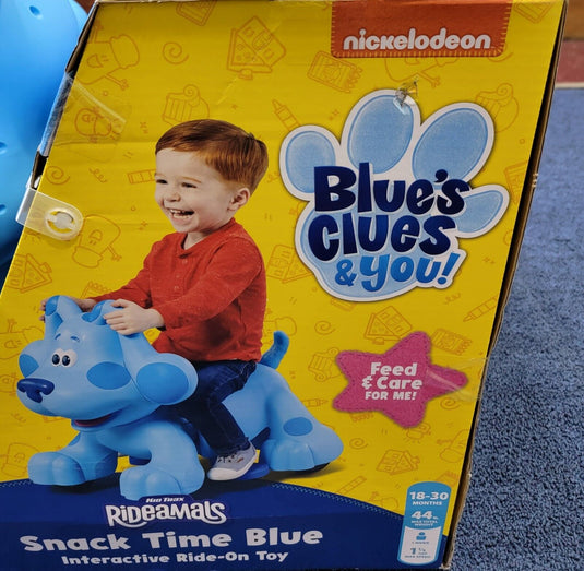 Kid Trax Blue's Clues Rideamals Interactive Ride-On Toy with Snack Time Feature - Brand New
