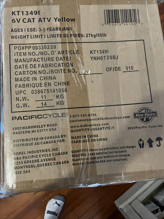 Kid Trax Caterpillar ATV 6V Ride-On Toy for Toddlers, Ages 3-5, Brand New in Box