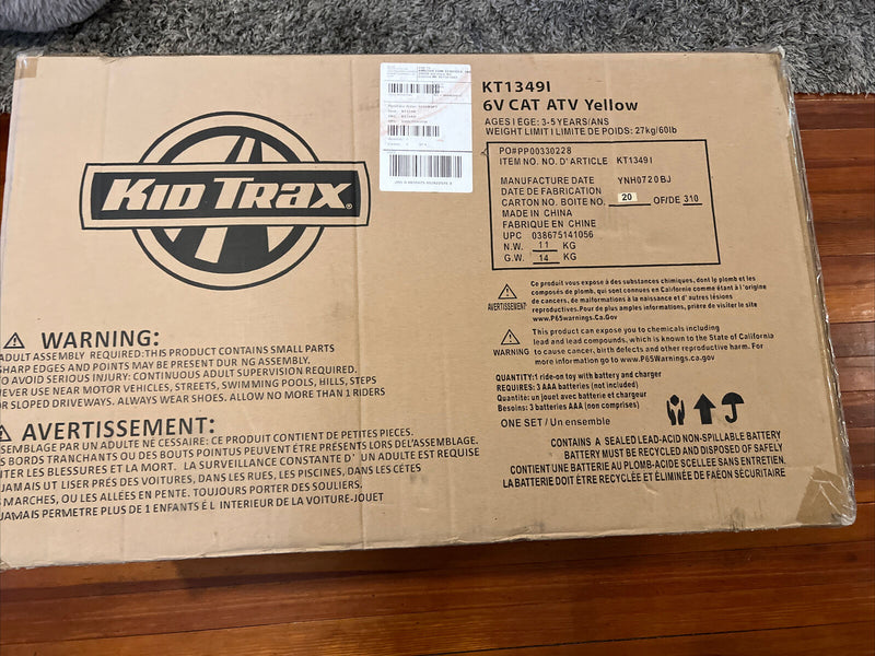 Load image into Gallery viewer, Kid Trax Caterpillar ATV 6V Ride-On Toy for Toddlers, Ages 3-5, Brand New in Box
