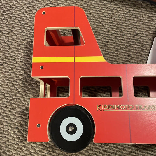 Kiddimoto London Bus Walker and Ride-On Toy for Toddlers (12-24 Months)