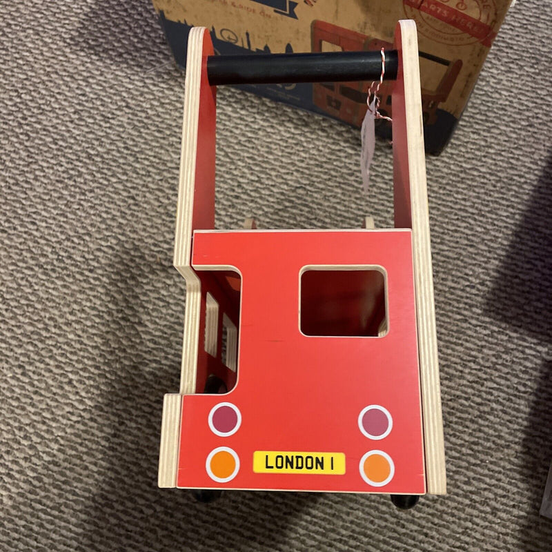 Load image into Gallery viewer, Kiddimoto London Bus Walker and Ride-On Toy for Toddlers (12-24 Months)
