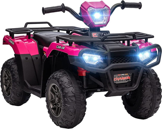 Electric 4-Wheeler Quad for Kids with Music, LED Lights, and AUX Port - 12V Ride On ATV