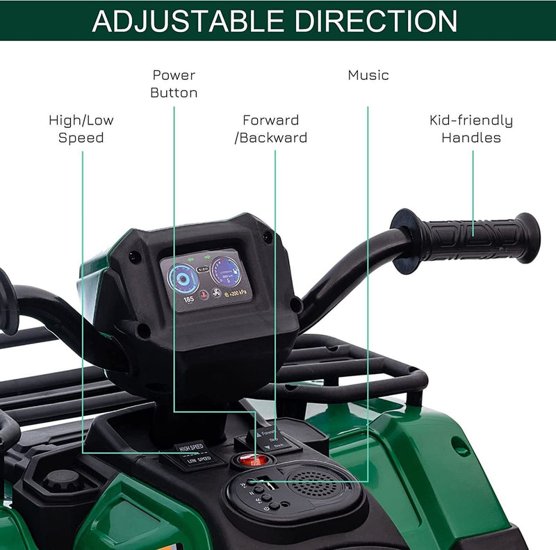 Load image into Gallery viewer, Electric 4-Wheeler Kids Ride on Car with LED Lights and MP3 Player - 12V 40W Battery-Powered ATV for Kids
