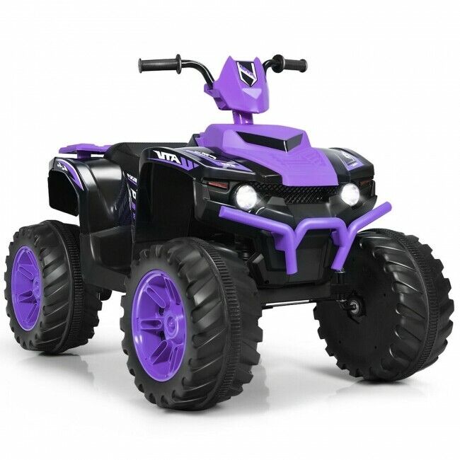 Load image into Gallery viewer, Kids 4-Wheeler ATV Quad Ride On Car with LED Light &amp; Music - Purple
