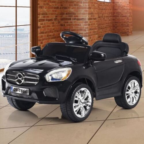 Load image into Gallery viewer, Kid&#39;s 6V Remote Control Car with LED Lights - Long-Lasting and Stylish in Black
