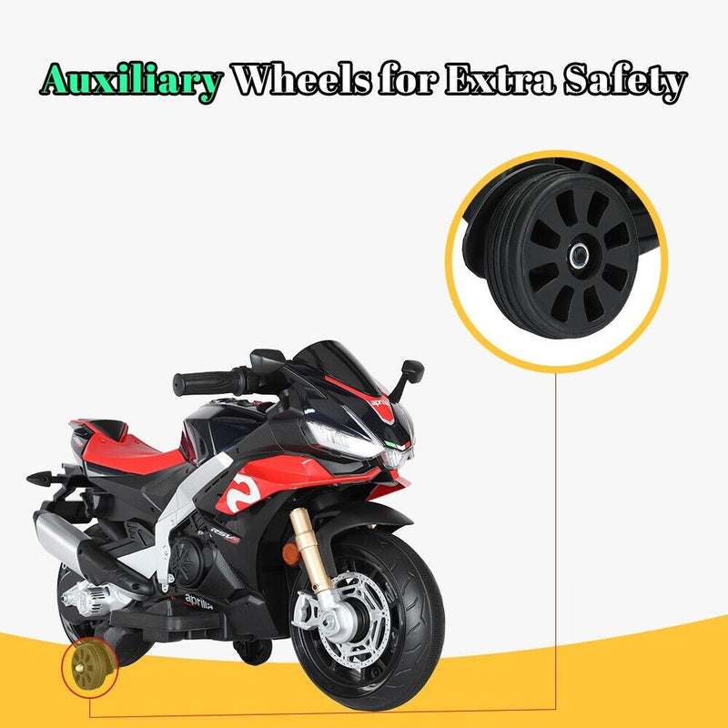 Load image into Gallery viewer, Kid&#39;s Electric Motorcycle with LED Lights and Bluetooth - 12V Ride-On Motorbike
