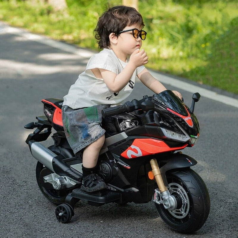 Load image into Gallery viewer, Kid&#39;s Electric Motorcycle with LED Lights and Bluetooth - 12V Ride-On Motorbike
