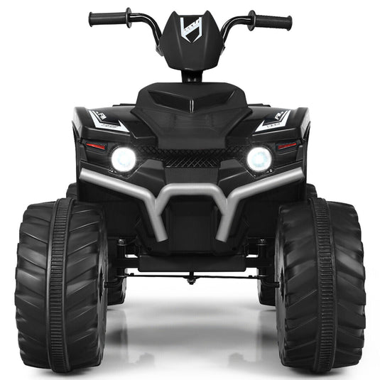 Kid's Electric Ride-On ATV with Music and LED Lights - Black