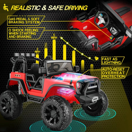 Electric Ride-On Toy Car for Kids with Remote Control and MP3 Player