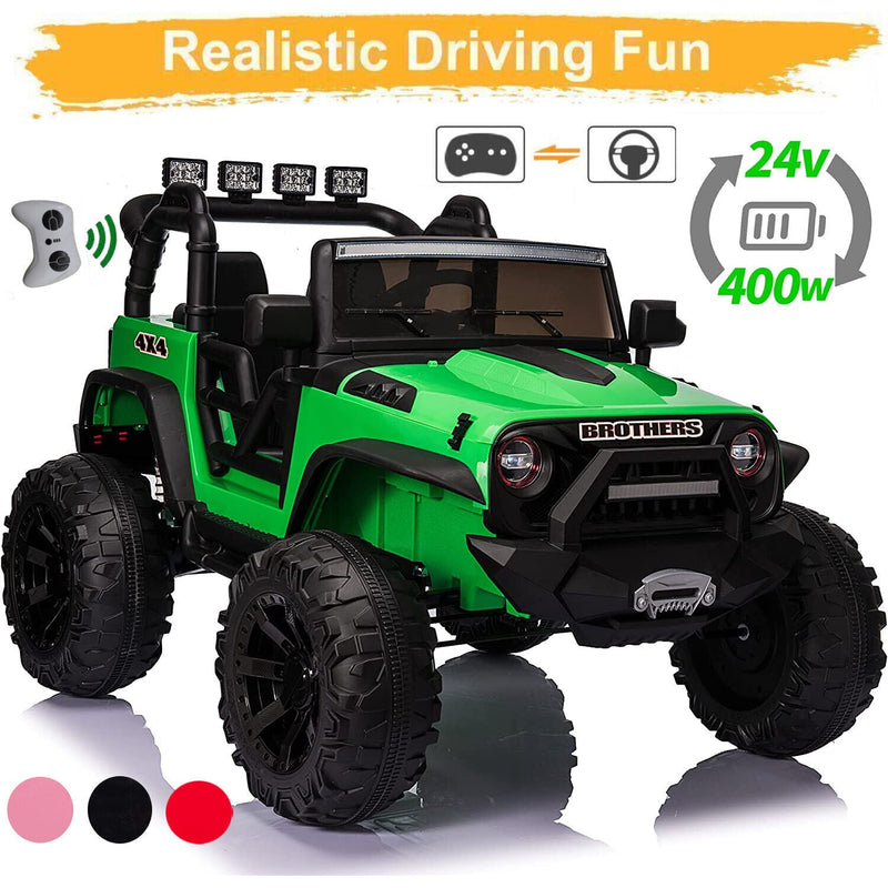 Load image into Gallery viewer, Kids Electric Ride On Truck with Remote Control and LED Lights - 24V 400W
