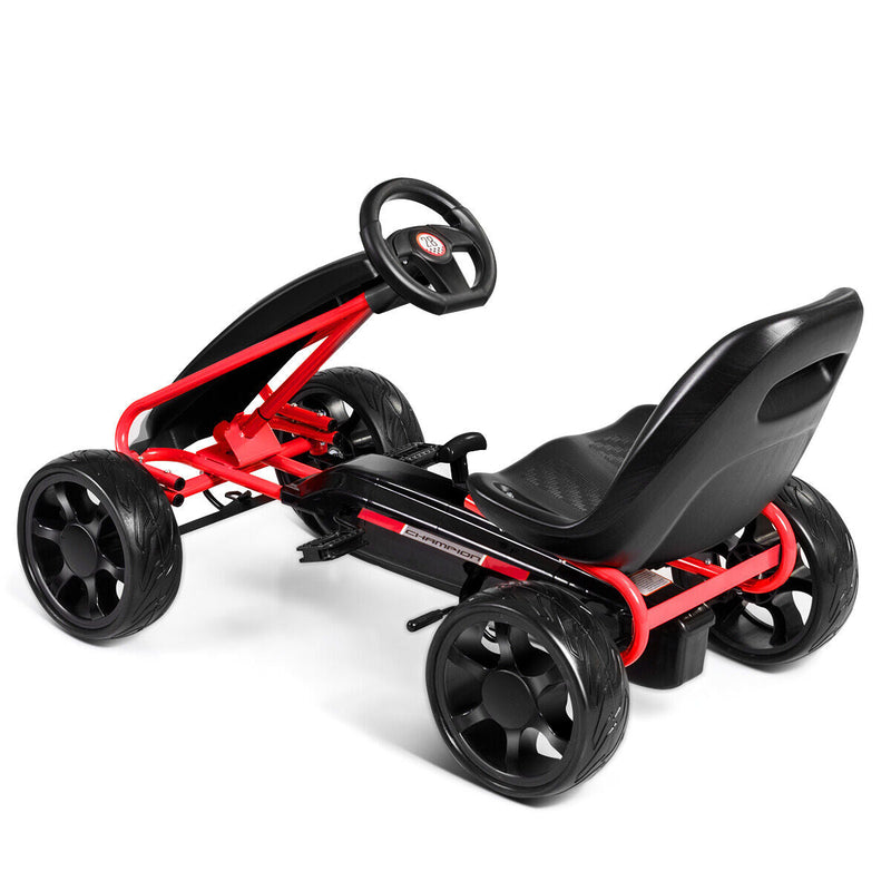Load image into Gallery viewer, Kids&#39; Pedal Car Go Kart - Adjustable Seat, 4 Wheels, Black
