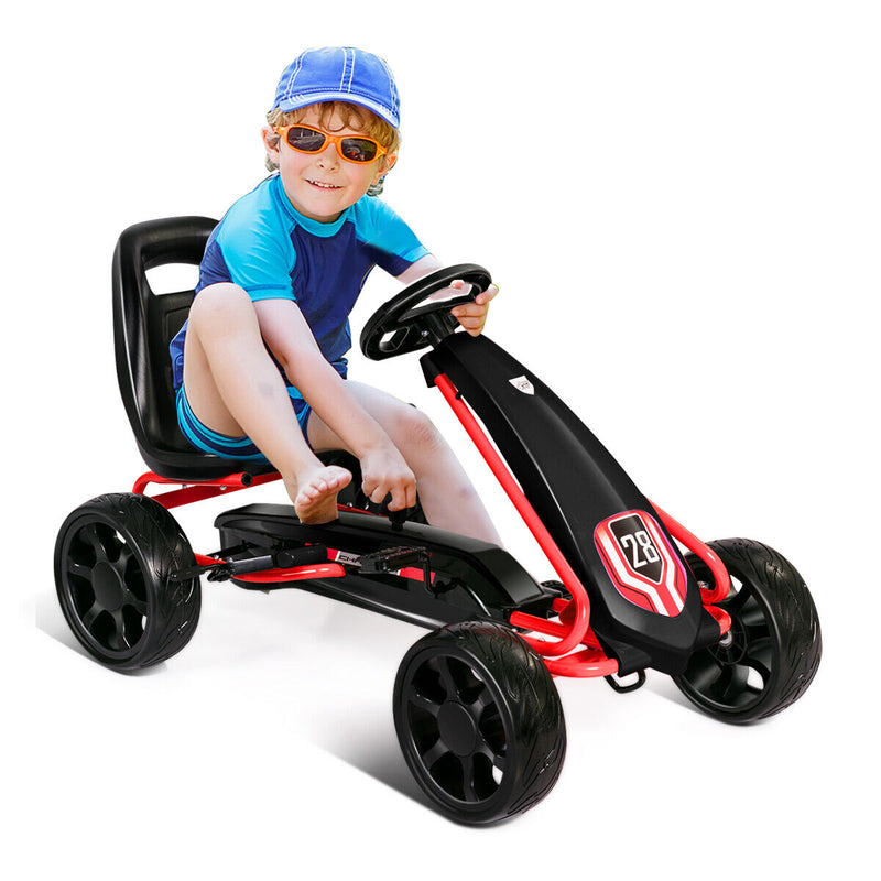 Load image into Gallery viewer, Kids&#39; Pedal Car Go Kart - Adjustable Seat, 4 Wheels, Black
