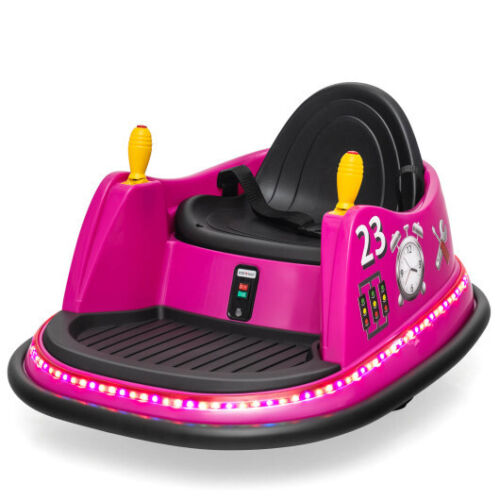 Kid's Pink Remote-Controlled Bumper Car with Long-Lasting 6V Battery