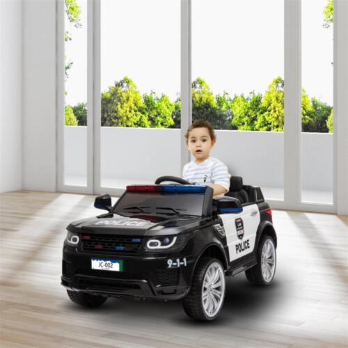 Kids Police Car Ride On SUV Truck with Siren, Music, LED Lights, and Remote Control - Perfect Gift for Little Officers