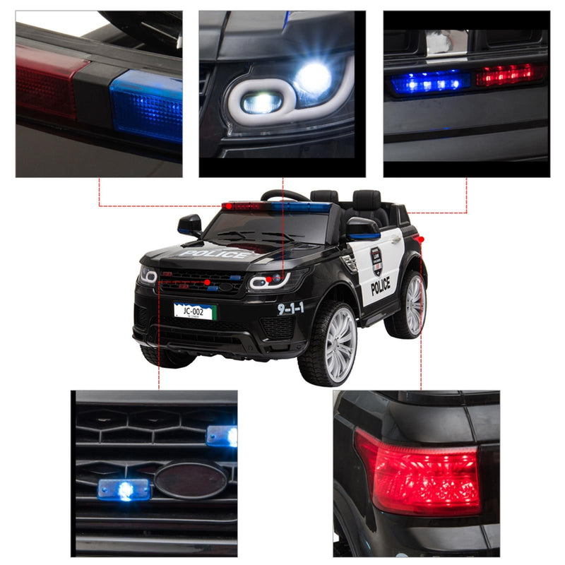 Load image into Gallery viewer, Kids Police Ride On Car with Remote Control, Music, and Horn - 12V Electric Toy
