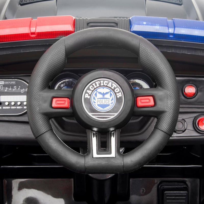Load image into Gallery viewer, Kids Police SUV Ride-On Car with 2 Speeds, LED Lights, Music, and Parental Control - Black
