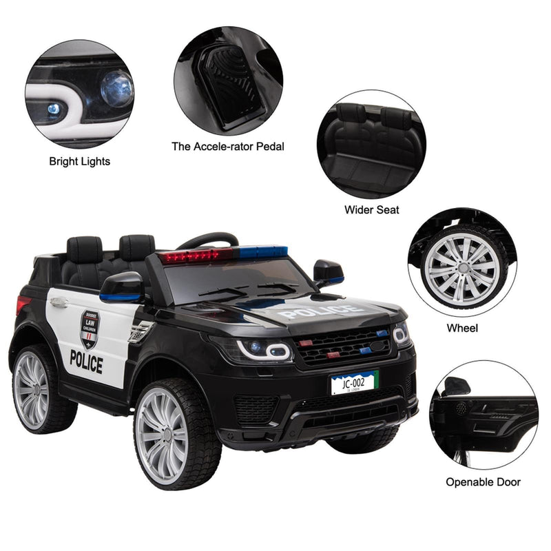 Load image into Gallery viewer, Kids Police SUV Ride-On Car with Lights, Music, Sirens, and Parental Control - 12V

