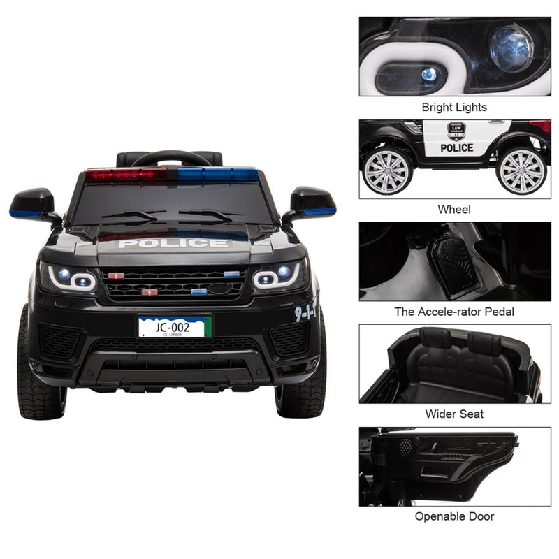 Load image into Gallery viewer, Kids Police SUV Ride-On Car with Lights, Music, Sirens, and Parental Control - 12V
