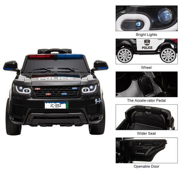 Load image into Gallery viewer, Kids Police SUV Ride-On Car with Remote Control, Flashing Lights, and Music Horn - 12V
