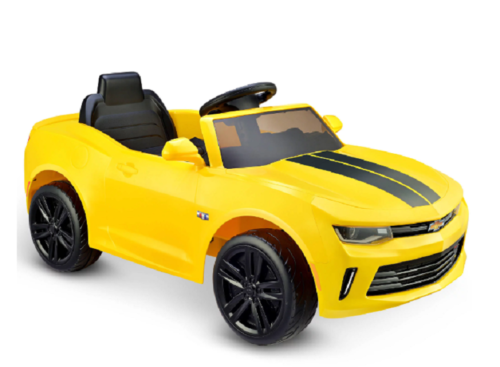 KIDZ MOTORZ 6V Racing Camaro RS - Yellow One Seater Ride-On Car