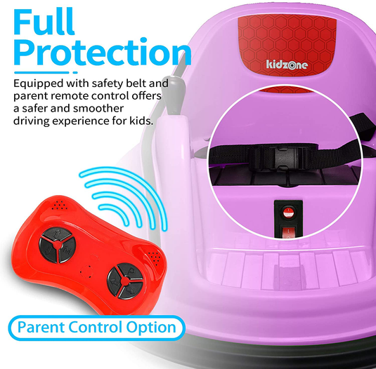Kidzone DIY Electric Bumper Car for Kids Ages 3-8 with Remote Control - 6V Ride On Toy