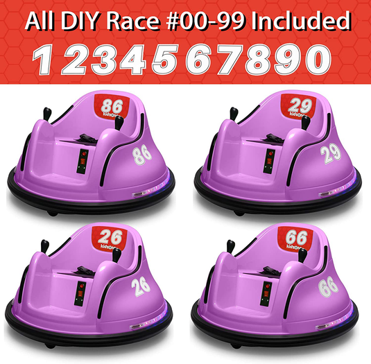 Kidzone DIY Electric Bumper Car for Kids Ages 3-8 with Remote Control - 6V Ride On Toy