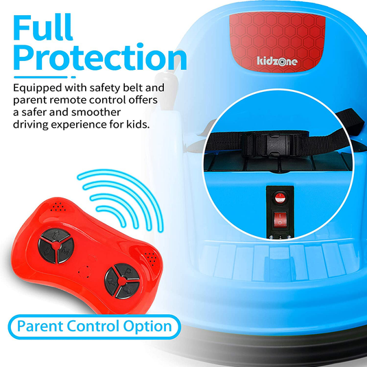 Kidzone DIY Electric Bumper Car with Remote Control - 6V Ride On Toy for Kids Ages 3-8 (00-99)