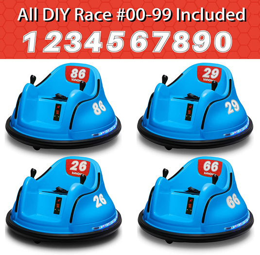 Kidzone DIY Electric Bumper Car with Remote Control - 6V Ride On Toy for Kids Ages 3-8 (00-99)